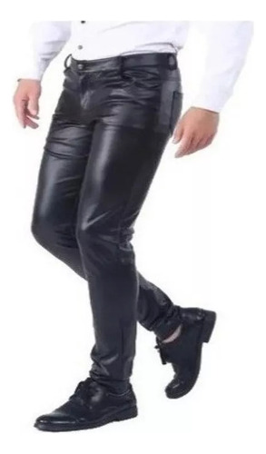 Pantalones Moteros De Cuero Para Hombre