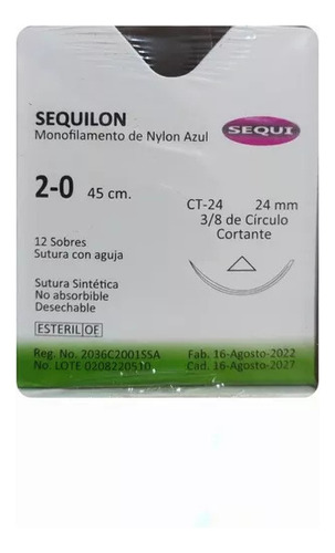 Hilo Nylon 2-0 Sequi C/12 Sobres 