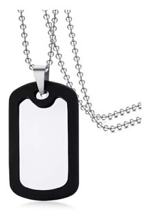 Dije Collar Identificacion Militar Bala Hombre 352 Negro- Dije Collar Identificacion Militar Bala Hombre 352 Negro-