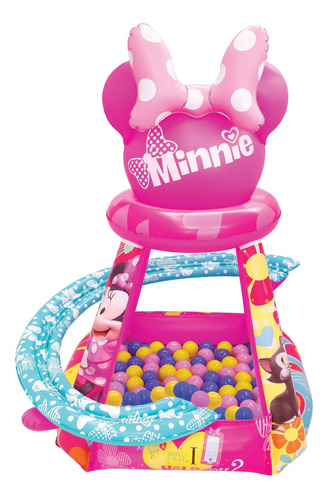 Minnie Mouse Big Heart & Bows Ball Pit, 1 Inflable & 50 Sof-