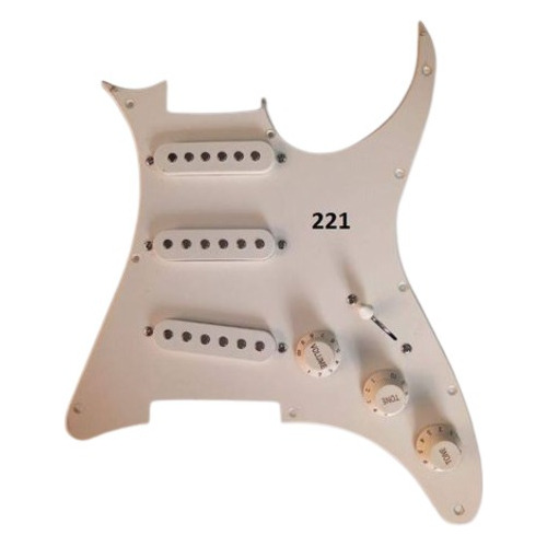 Kit Escudo P/ Guitarra Ibanez Sss 3 Branco Marques Esc-221