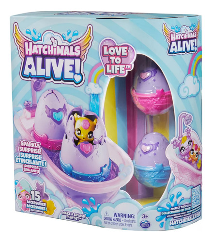 Hatchimals Alive Diversión Baño De Colores 2 Sorpresas
