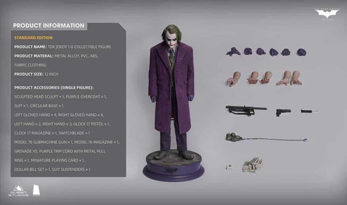 Imagen 3 de 5 de Joker Inart Queen Studios 1/6 No Hot Toys Fpx