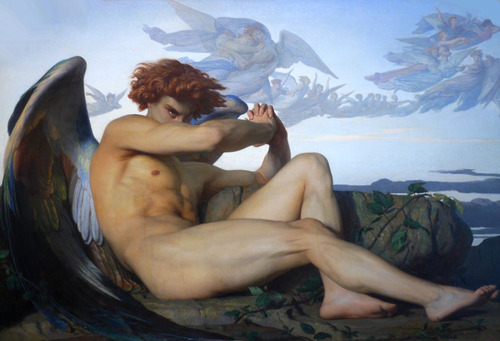 Lienzo Tela Ángel Caído Alexandre Cabanel 50x70cm