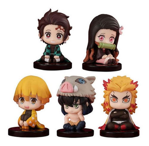 Set Figuras Kimetsu No Yaiba Rengoku Tanjiro Zenitsu Nezuko