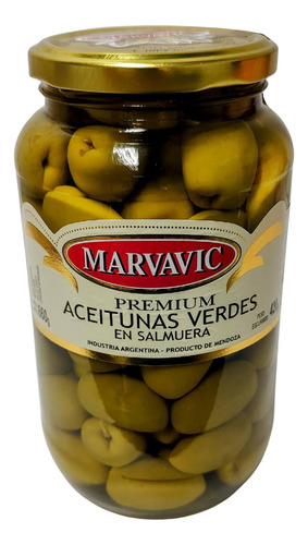 Aceituna Verdes Premium C/carozo X 660 Gr Netos Marvavic