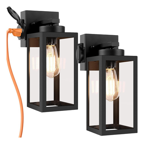 Bdrofn 2-pack Porch Lights Outdoor Wall Lantern,black Out...