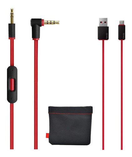 Cable De Audio Beats By Dre Headphones Solo, Rojo/4.6 Ft