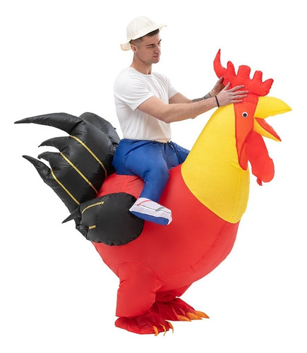 Big Red Rooster Inflable Walking Costume Festival Juego