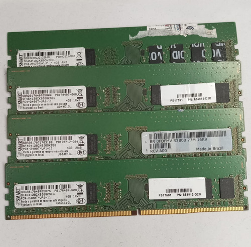 5 Memorias Ddr4 De 4gb Desktop (Usado)