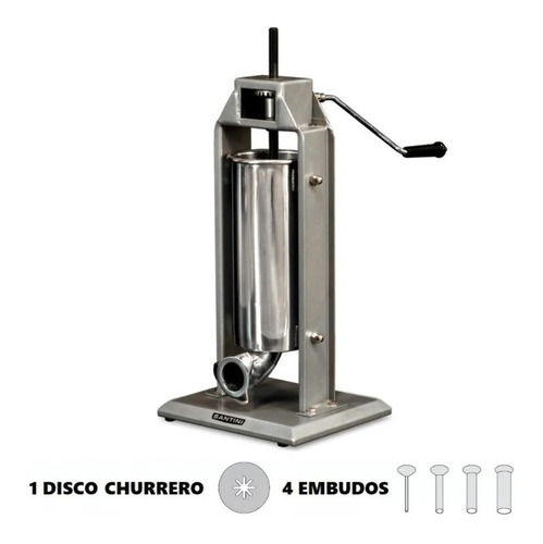 Imagen 2 de 6 de Embutidora Chorizo 5 Litros Santini Accesorio Churros