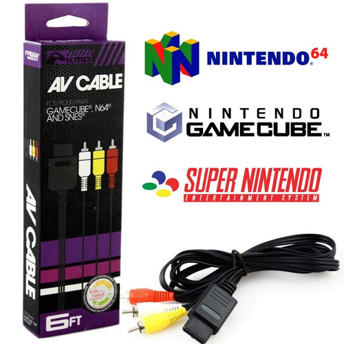 Cable Av Para Nintendo 64 Gamecube Super Nintendo 2mts