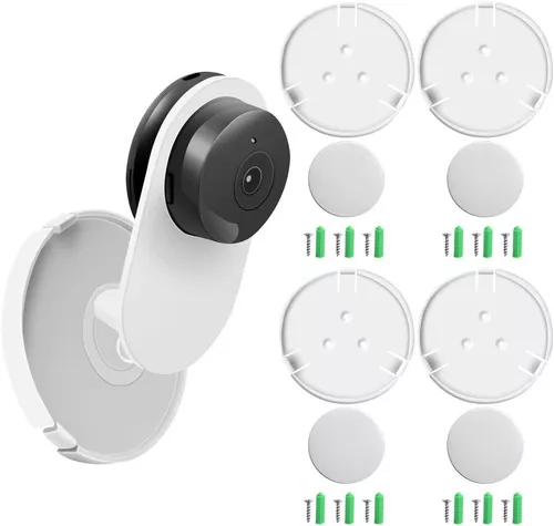 Paquete de 4 soportes de pared compatibles con cámara Yi Home personalizada  para cámara YI 1080p/720p diseñada para Estados Unidos (no incluye cámara)