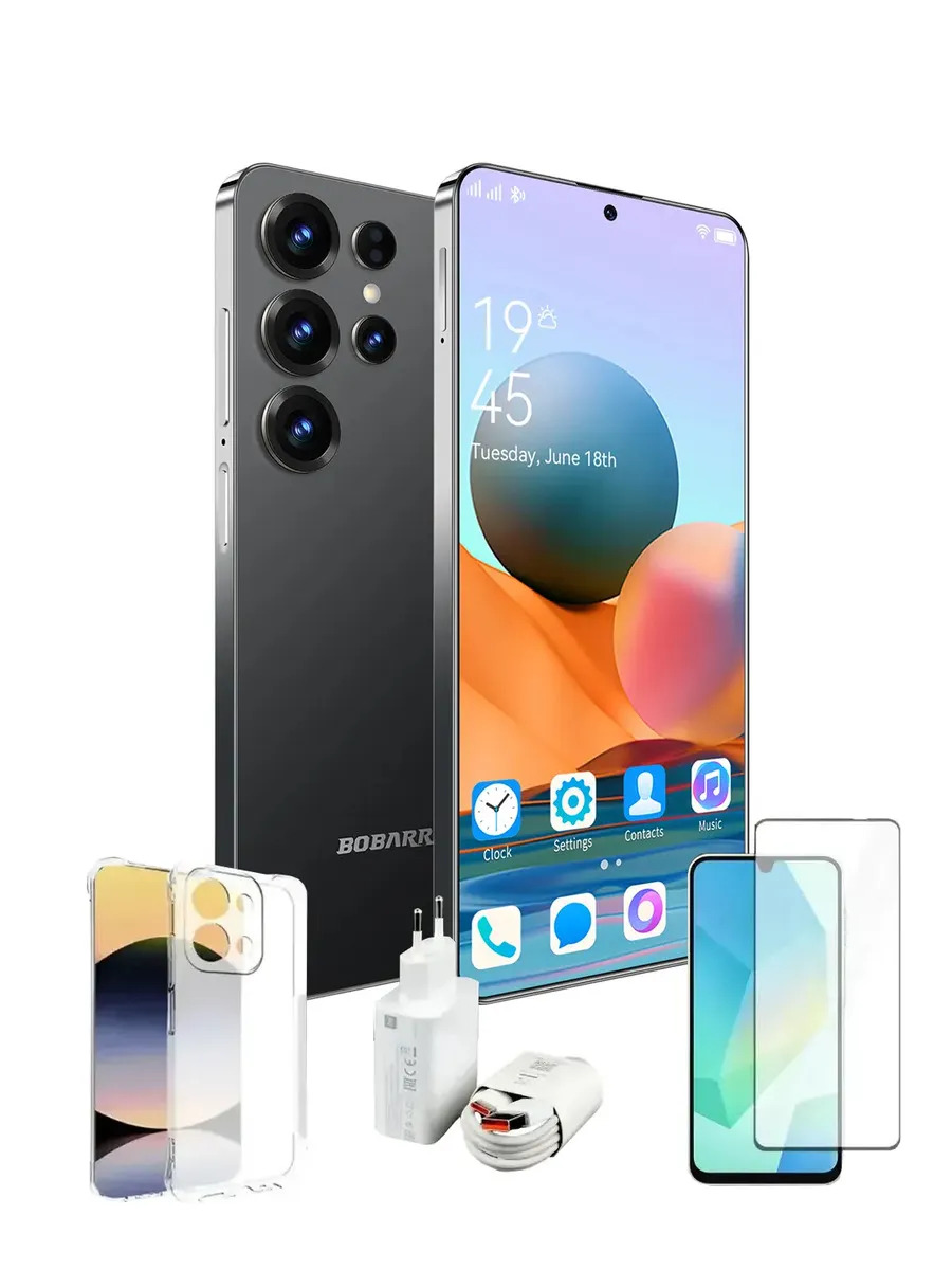 Smartphone 5G celular em conta Dimensity 7200 - Bateria de 5000mAh - Dual SIM - Câmara 32MP - 12GB de RAM - 6,78 polegadas - desbloqueado - 512 GB de ROM - GPS Wifi Preto