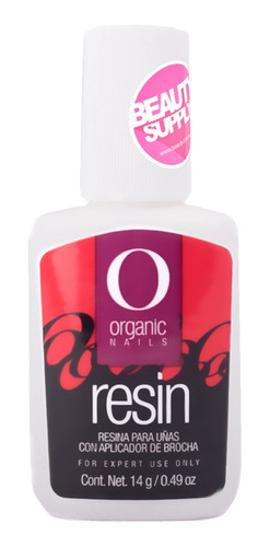 Pegamento De Tips Resina Organic Nails 14ml, Con Pincel