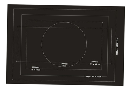 Rompecabezas Estera Rollo Bebé Rompecabezas 2000 Negro