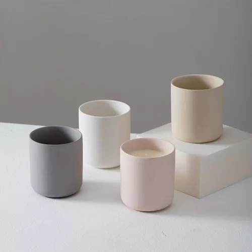 Frascos de cerámica para velas aromáticas, frascos vacíos para fabricación  de velas, Kit de bricolaje casero