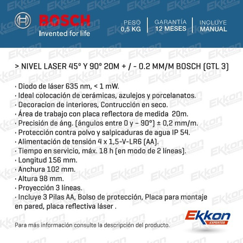 Imagen 2 de 6 de Nivel Laser Angulos Bosch Ceramica Azulejos Piso Pared Gtl 3