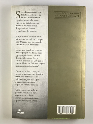 Livro Nada A Perder Momentos De Convicção Que Mudaram A Minha Vida Edir Macedo 1ª Ed. Unipro Editora Coleção Ensaios Sobre A Fé - D5