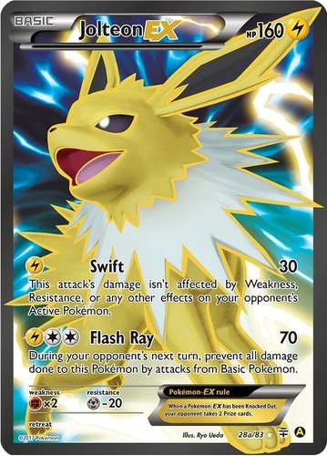 Jolteon Full Art Carta Pokémon Original Ex+10 Cartas+regalos