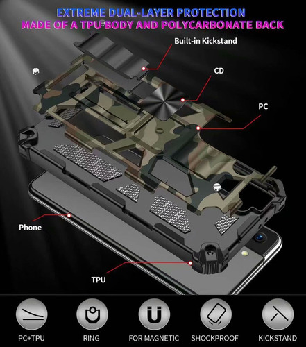Caso Militar De Camuflaje A Prueba De Golpes Para Samsung Ga
