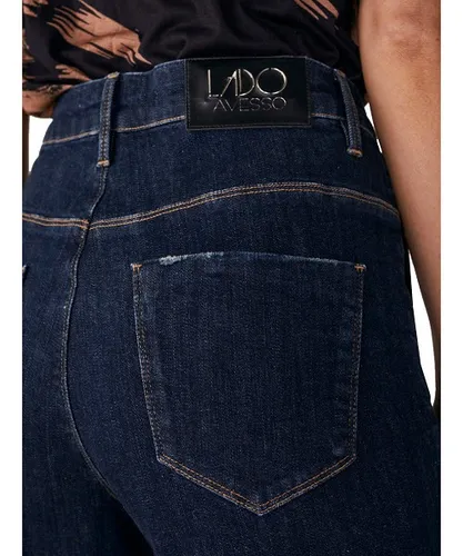 Calça jeans feminina lado avesso preço 2025