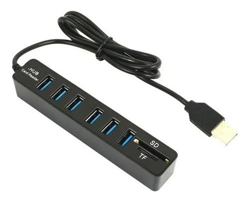 Hub 6 Puertos Multi Usb 3.0 Adaptador Con Lector Tarjeta Sd 