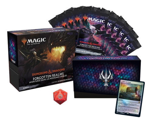Caixa de pacotes Mtg D&d Forgotten Realms em inglês