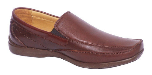 Zapato-cuero-talla 41-42-mocasín-hombre-color-moro-marrón