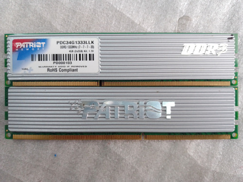 Memoria Ram Ddr3 2gb Bus 1333 Patriot -core I7-i5-i3-fm2-am3