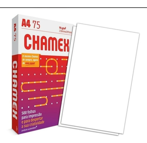 Resma Papel A4 500fls 75g Chamex 210mm X 297mm