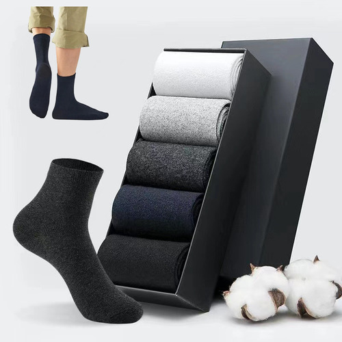 Calcetines Para Hombre Calcetas De Caballero Algodón 5 Pares
