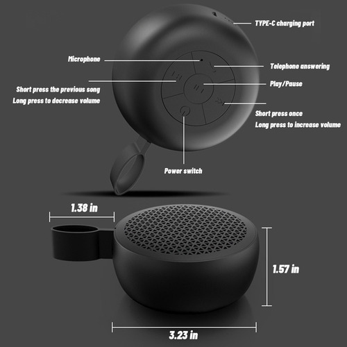 Subwoofer De Audio Bluetooth Portátil Bluetooth 5, Sonido En