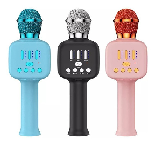 Microfono Compacto Con Radio Bluetooth Karaoke Mp3 Sd Luz Y+