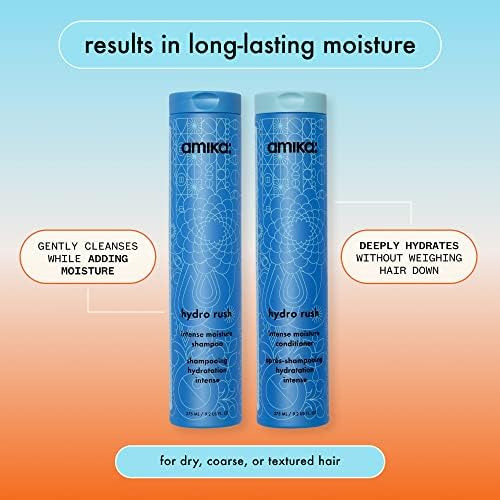 Amika Hydro Rush Shampoo De Hidratação Intensa Com Ácido Hia
