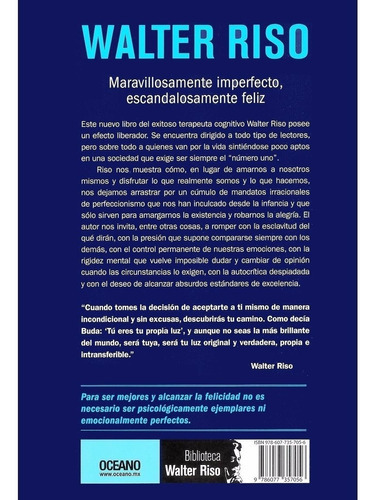 Maravillosamente Imperfecto, De Walter Riso. Editorial Océano En Español
