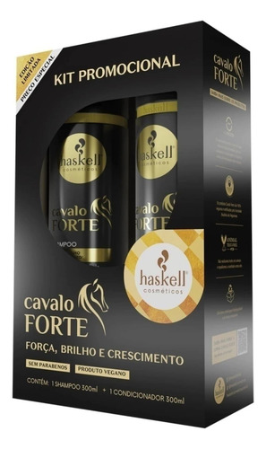 Kit Haskell Cavalo Forte 300ml Shampoo E Condicionador