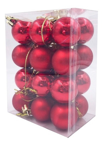 Juego de bolas navideñas doradas y plateadas, 44 unidades, decoración de estrellas, color rojo