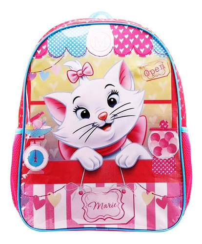 Mochila Infantil Gata Marie Disney Escolar Costas Grande