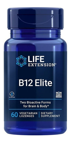 B-12 Elite Lozenges 1000 Mcg 60 Días Mejor Biodisponibilidad Frutilla