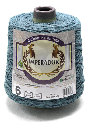 Barbante Colorido Barbantextil Imperador 4/6 610m Cor Turquesa