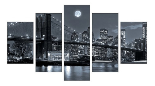 Cuadros Decorativos Moderno Nueva York Noche 125cm Por 70cm