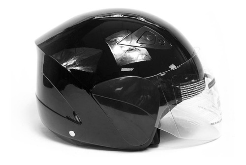 Casco Moto Abierto Jet 3/4 K-55 Talla L Negro Kinlley