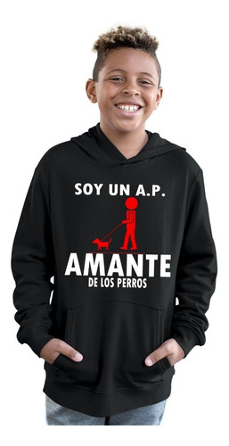 Sudadera Negra Infantil Soy Un Amante De Los Perros