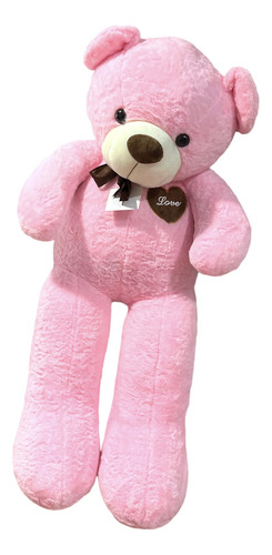 Peluche Gigante 110cm - Osito Marron Claro Con Moño Animal
