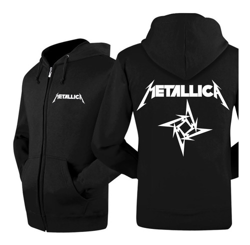 Sudadera Hoodie Chaquetin Metallica Logo Rock & Roll Unisx