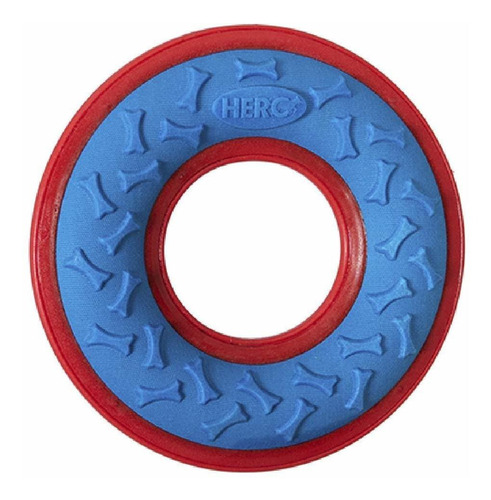 Hero Outer Armor, Fetch Ring Dog Toy, Floats & Squeaks, Blue