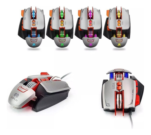 Mouse Gamer Eipln E72 6 Botones 3200 Dpi