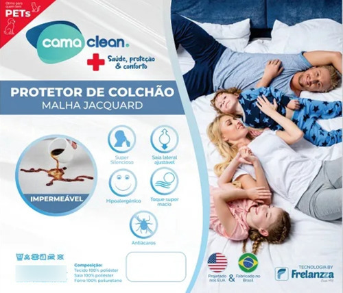 Protetor De Colchão Impermeável Malha Jacquard King Cor Branco