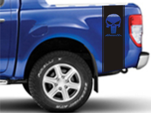 Imagen 5 de 5 de Franjas Laterales Camionetas 04 Punisher Graficastuning 00008
